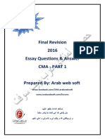 Final Revesion 2016 Essay Q & A CMA Part 1 by Arabwebsoft