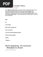 IELTS Conversation Fillersandtips