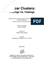 Cancer Clusters: Findings vs. Feelings