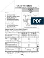 Gbl005 Thru Gbl10: Single Phase 4.0 AMPS. Glass Passivated Bridge Rectifiers