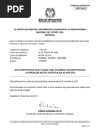 Certificado Cedula