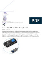 Arduino I2C LCD Backpack