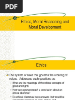 Ethics, Moral Reasoning and Moral Development