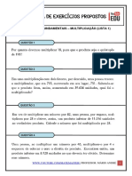 Lista de Exercicios - Multiplicação - Lista 1 PDF