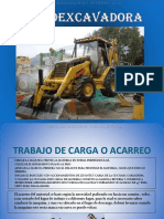 Material Operacion Retroexcavadora Trabajos Procedimientos Carga Acarreo Parada Intervalos Mantenimiento PDF