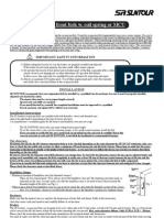 Owner S Manual: Suspension Front Fork W. Coil Spring or MCU