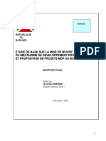 Etude de Base Sur La Mise en Œuvre Du Mecanisme de Developpement Propre (MDP) Et Proposition de Projets MDP Au Burundi.