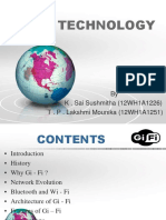 Gi - Fi Technology: by K - Sai Sushmitha (12WH1A1226) T - P - Lakshmi Mounika (12WH1A1251)