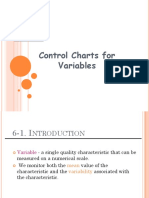 Control Charts For Variables: Hapter