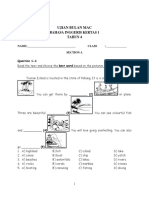 Ujian Bulan Mac: Bahasa Inggeris Kertas 1 Tahun 4