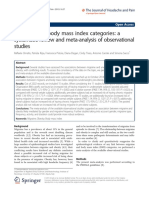 Migraine and Body Mass Index Categories: A Systematic Review and Meta-Analysis of Observational Studies