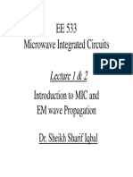 EE 533 EE 533 Microwave Integrated Circuits Microwave Integrated Circuits