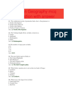 MCQ Indian Geography