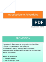 Introduction To Advertising: by Jasleen Rana