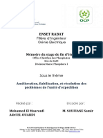 Rapport Pfe OCP SAFI: Amélioration, Fiabilisation, Et Résolution Des Problèmes de L'unité D'expédition