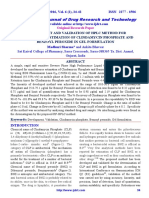 Development and Validation of HPLC Method For Simultaneous Estimation of Clindamycin Phosphate and Benzoyl Peroxide in Gel Formulation