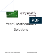 Ezy Math Tutoring - Year 9 Answers