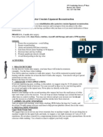 Posterior Cruciate Ligament (PCLR) Rehabilitation Protocol