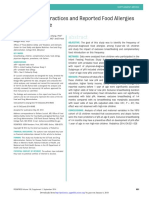 Infant Feeding Practices and Reported Food Allergies at 6 Years of Age