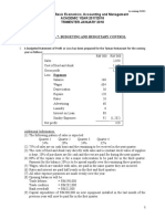 Tutorial 7 - Budgeting and Budgetary Control Questions