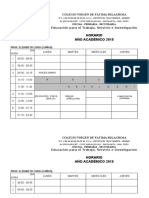 Horario 2018