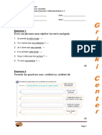 2013 C Classe Test de Grammaire Revision Terme A Adosphere 2 Modules 1 2 Reponses