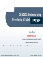 GEM2900: Understanding Uncertainty & Statistical Thinking: David Nott