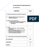 Additional Mathematics Form 5module 1: Chapter 1 Arithmetic Progression