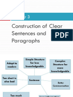 Construction of Clear Sentences and Paragraphs