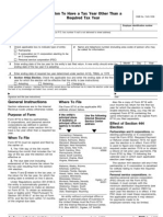 Election To Have A Tax Year Other Than A Required Tax Year: General Instructions