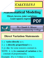 1.10 Mathematical Modeling and Variation Wo Regression