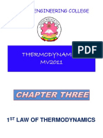 Defence Engineering College: Thermodynamics MV2011