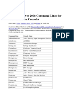 Windows Server 2008 Command Lines For Administrative Consoles