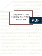 Comparison of Three Beginning Band Methods: William A. Vliek