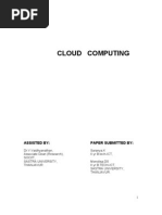 Cloud Computing: Assisted By: Paper Submitted by