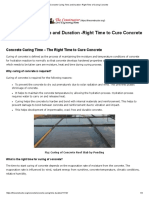 Concrete Curing Time and Duration - Right Time of Curing Concrete