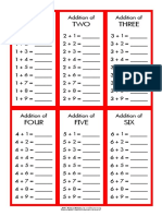 12 Tables Cards Addition