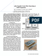 Low-Loss, Broadly-Tunable Cavity Filter Operating at UHF Frequencies