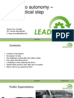 The Road To Autonomy - A First Practical Step: Doug Cross, Founder Tel. +44 (0) 7825240709 E: Doug - Cross@leadfoot - LTD