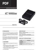 Icom IC-R1500 Instruction Manual