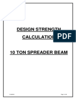 Lifting Beam Deign Staad 82187560 Design Calc 10t Spreader Beam PDF