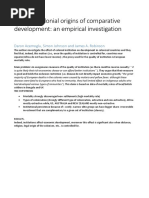 Resume of The Colonial Origins of Comparative Development: An Empirical Investigation