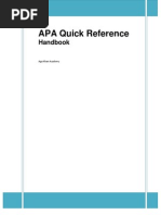 APA Formatting Handbook