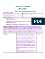 Kelsie Wall - MAED 3224 Lesson Plan Template