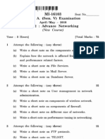 M. C. A. (Sem. V) Examination P-502: Advance Networking