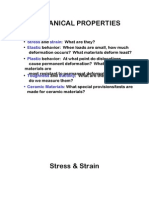 Mechanical Properties: Stress Strain Elastic Plastic