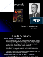 H. P. Lovecraft: Trends in Scholarship