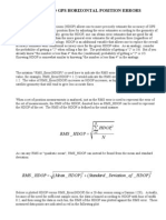 Hdop and Gps Horizontal Position Errors