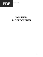 Dossier Exprimer L'opposition