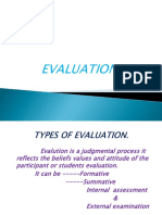 Types of Evaluation